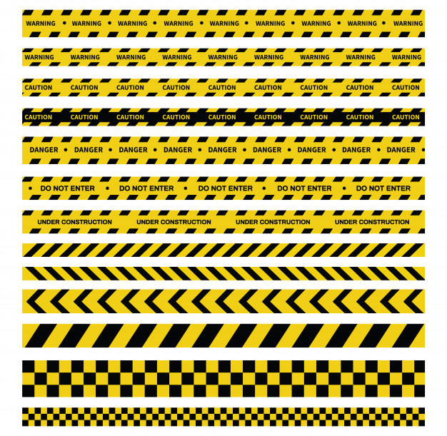 626x611 Caution And Danger Tapes Warning Tape Black And Yellow Line
