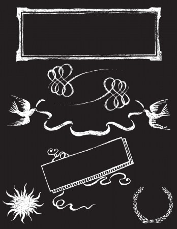 348x450 Set Of Chalkboard Vector Design Elements