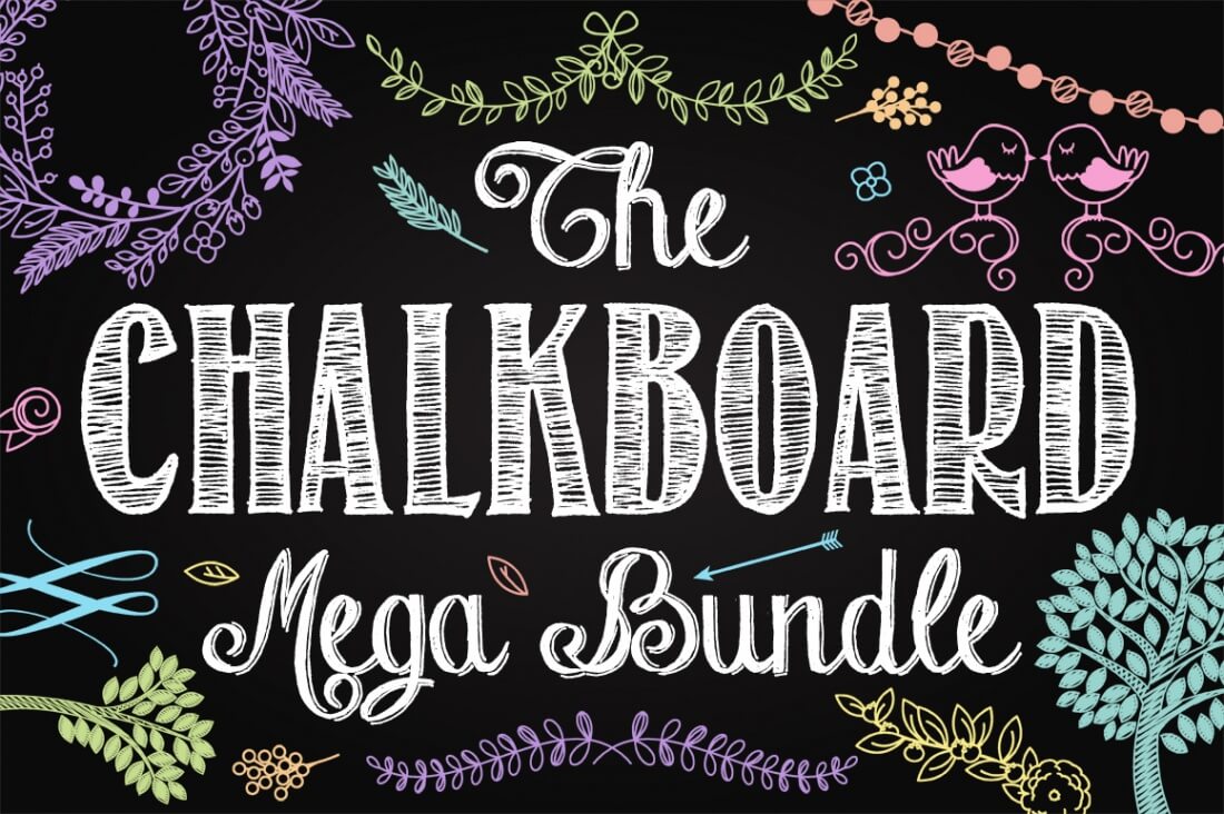 1100x732 Premium Vector Chalkboard Elements From Pink Pueblo