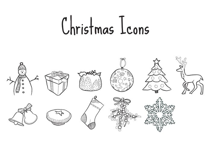 700x490 Free Illustrated Christmas Vector Icons!!!