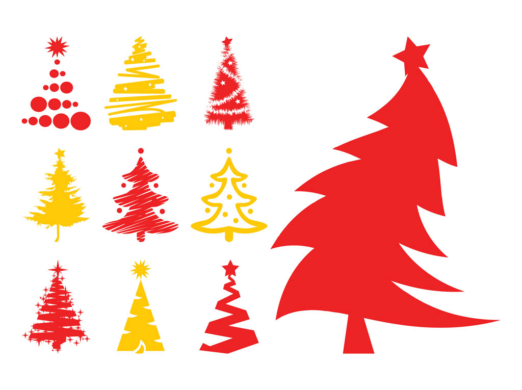1024x765 Christmas Trees Silhouettes Free Vectors Ui Download