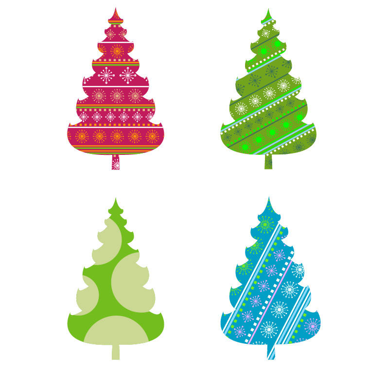 794x762 Abstract Christmas Tree Vector Graphics Free Vector Graphics