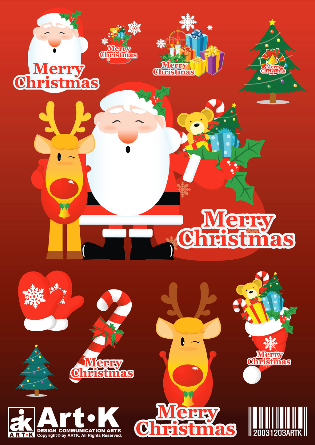 1024x1448 Merry Christmas Vector Art Packs