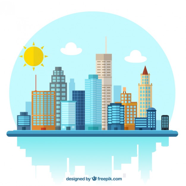 626x626 City Illustration Vector Free Download