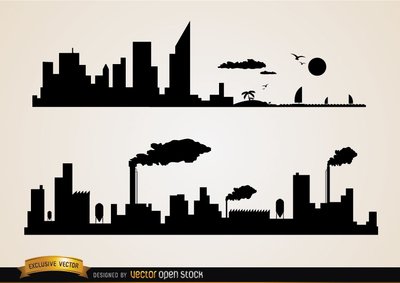 400x283 Free Skyline Cities Beach And Industriess Clipart And Vector