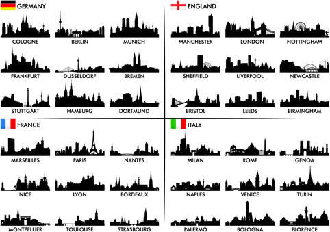 482x339 London City Silhouette Vector Free Vector Download