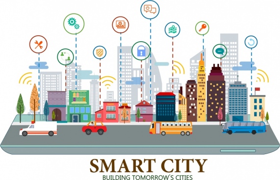 571x368 Smart City Free Vector Download