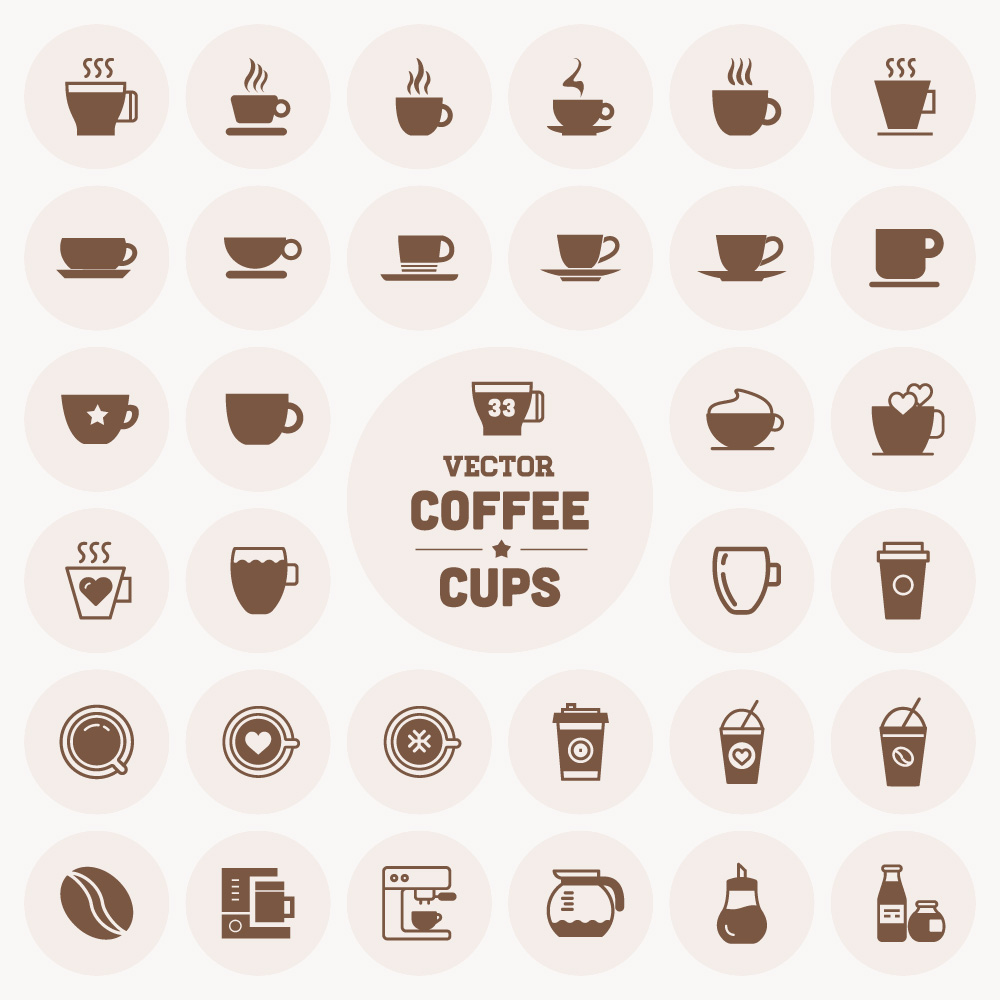 Free Vector Coffee Cup Icons Cup Icons Free Download 1000x1000 Free Vector Coffee Cup Icons Cup Icons Free Download