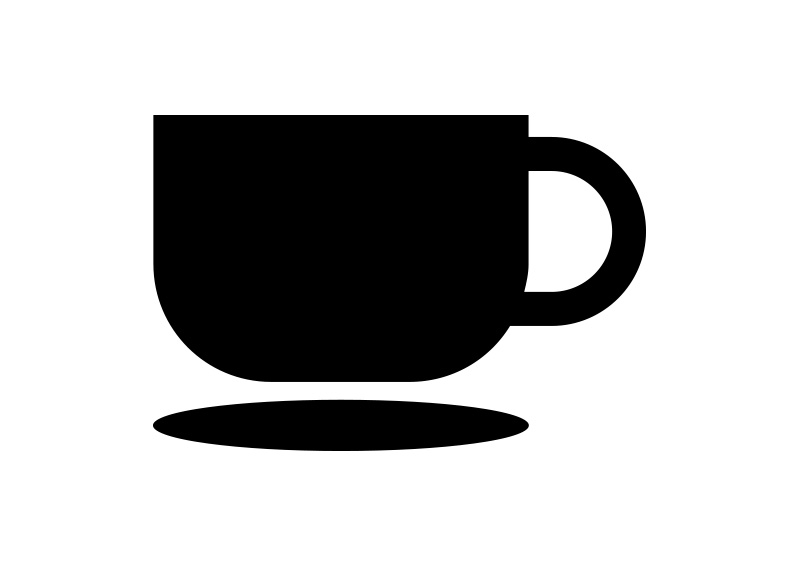 Black Flat Coffee Cup Vector Icon 800x566 Black Flat Coffee Cup Vector Icon