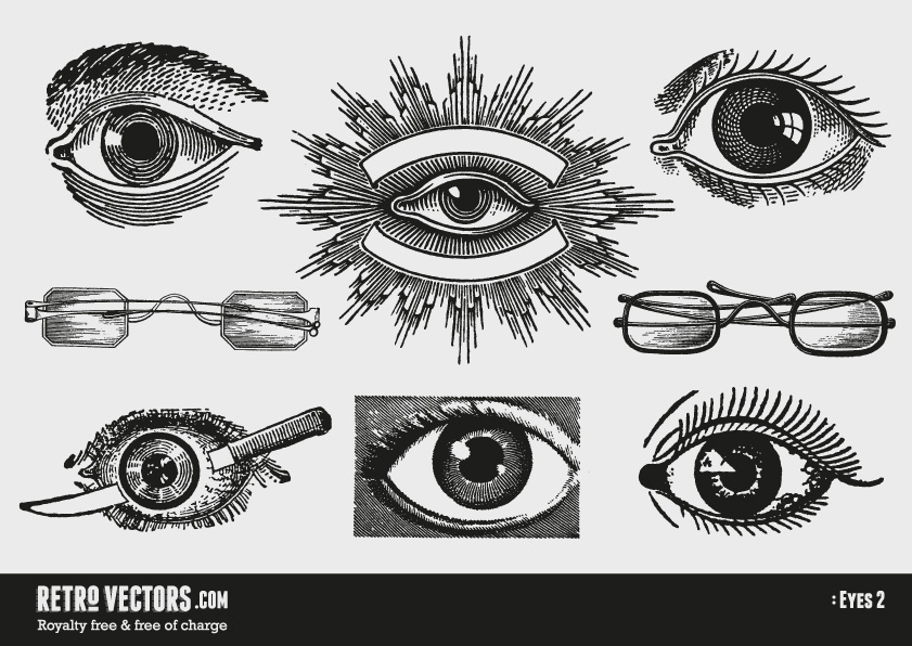 841x596 Vintage Vector Eyes Vintage Vectors Royalty Free Free