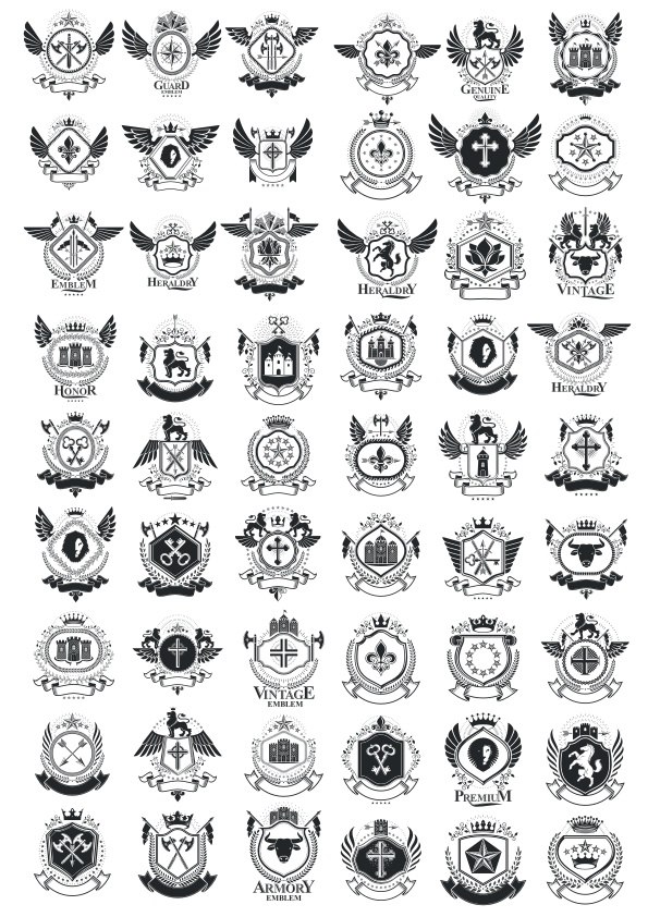 595x842 Heraldic Free Vector Art Free Vector Cdr Download