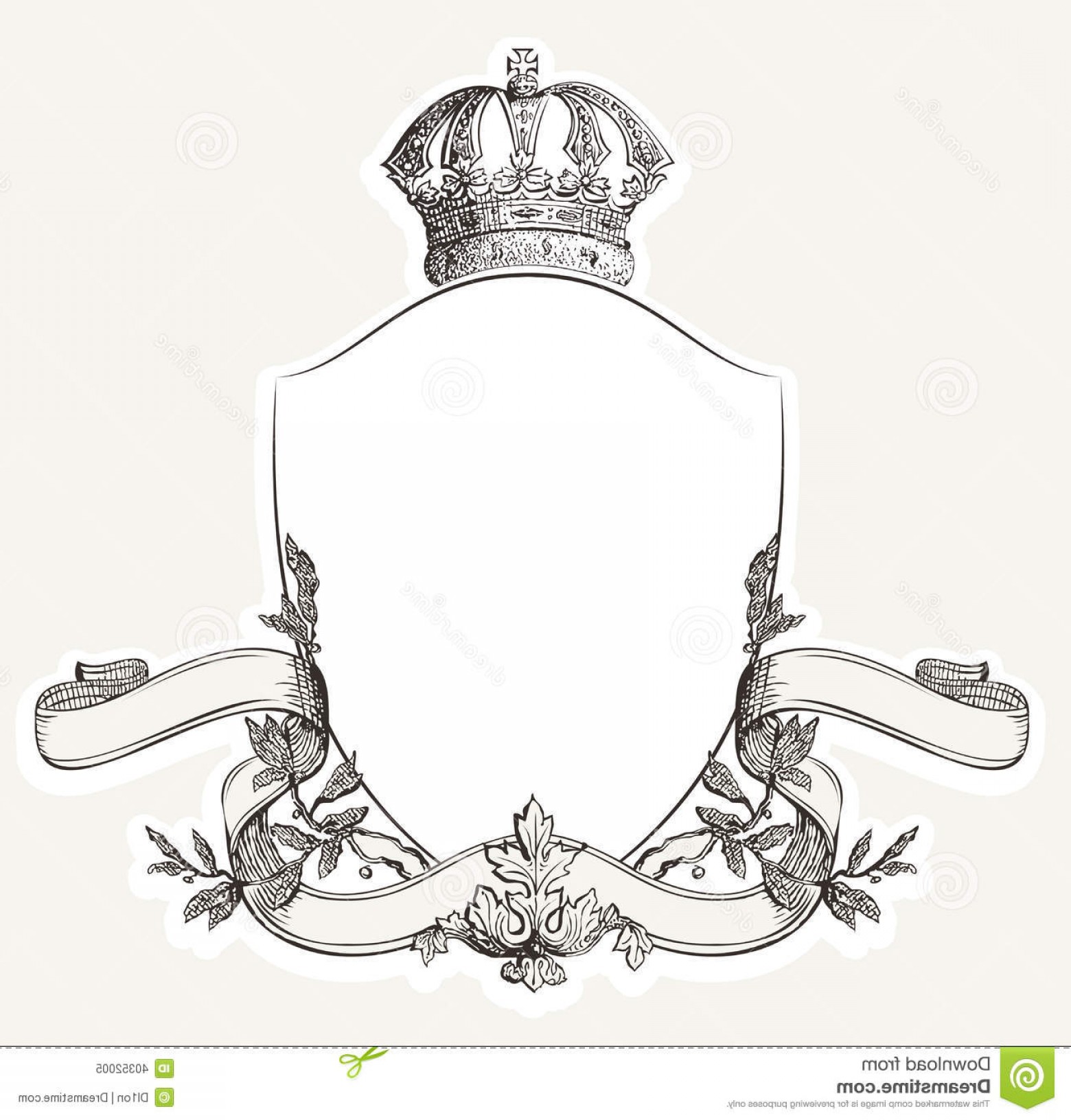 1560x1632 Royalty Free Stock Photo Vintage Royal Crest Shield Crown Banne