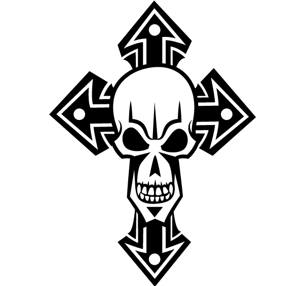600x565 Free Skull Cross Vector Art