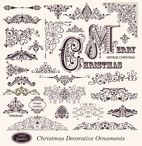 Different Christmas Decorative Ornaments And Labels Vector Free 500x512 Different Christmas Decorative Ornaments And Labels Vector Free