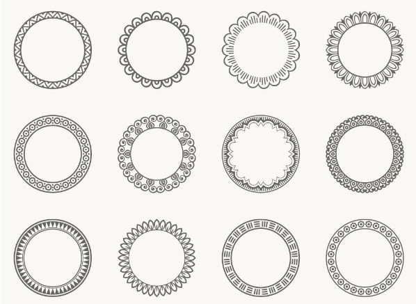 Decorative Round Frames Free Vectors 598x437 Decorative Round Frames Free Vectors