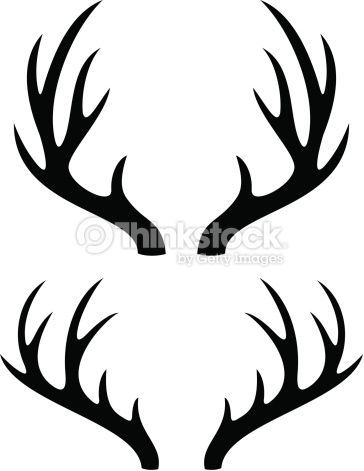 364x471 Deer Horns Vector Vinyl Deer Horns, Deer Antlers, Antler Tattoos