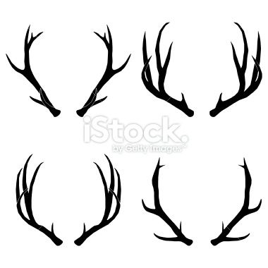 380x380 Vector Deer Antlers Collection Brand Antler Drawing, Antler