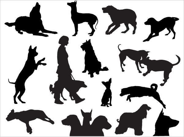 Dog Silhouettes Vector Download Free Vector Art Free Vectors 601x447 Dog Silhouettes Vector Download Free Vector Art Free Vectors