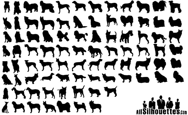 Free Dogs Silhouettes 650x398 Free Dogs Silhouettes