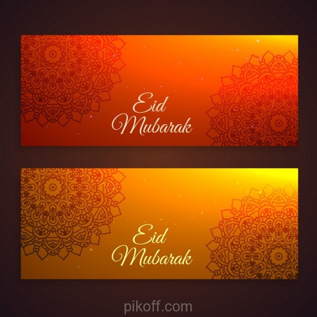 626x626 Beautiful Eid Mubarak Festival Banners Vector Free Download