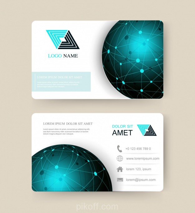 626x685 Business Card Design Vector Free Download