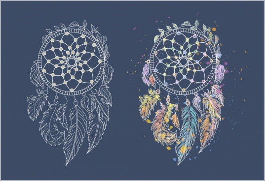 537x368 Dreamcatcher Free Vector Download