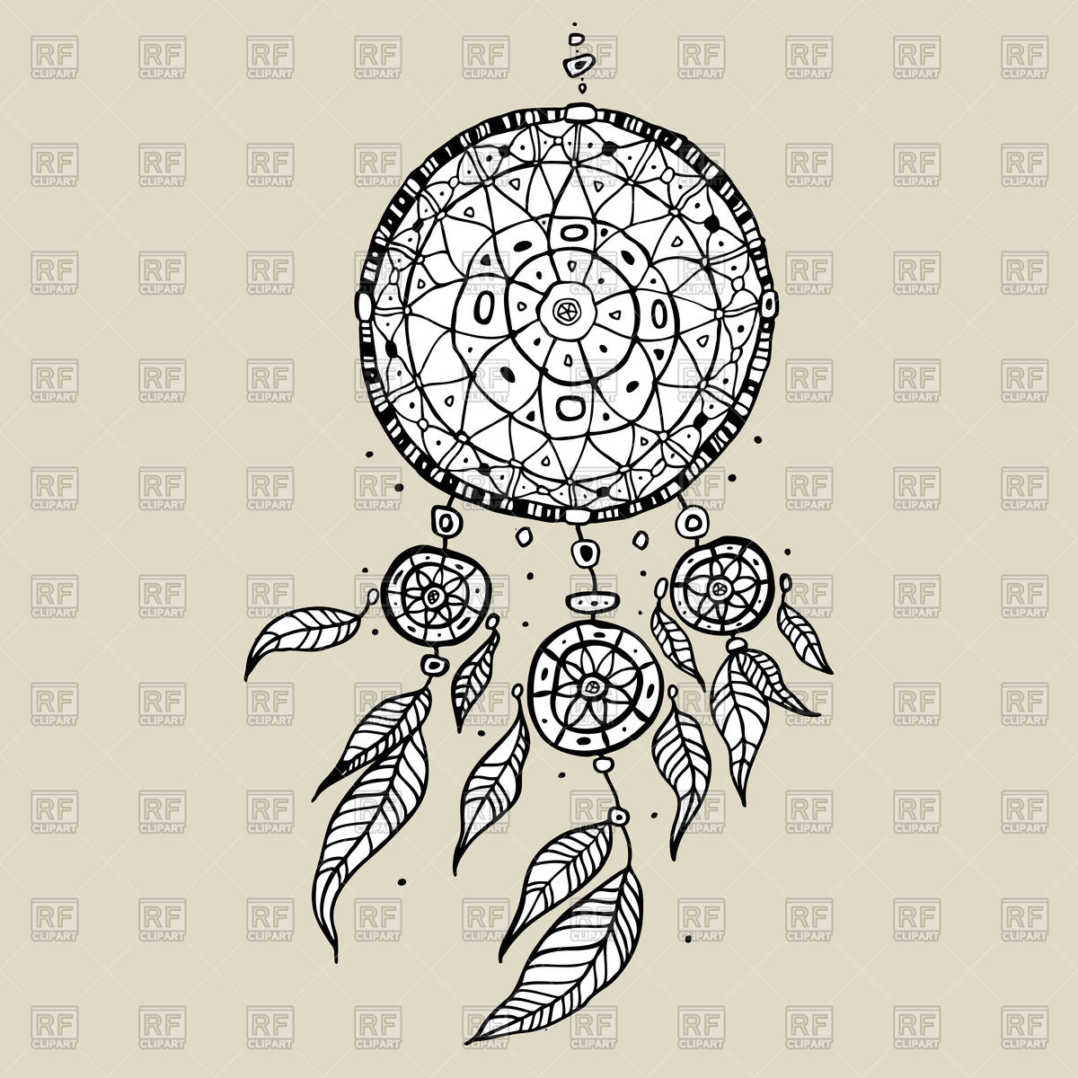 1200x1200 Hand Drawn Dream Catcher Vector Image Of Objects Katyau