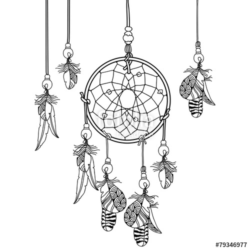 500x500 Nand Drawn Indian Dream Catcher Stock Image And Royalty Free