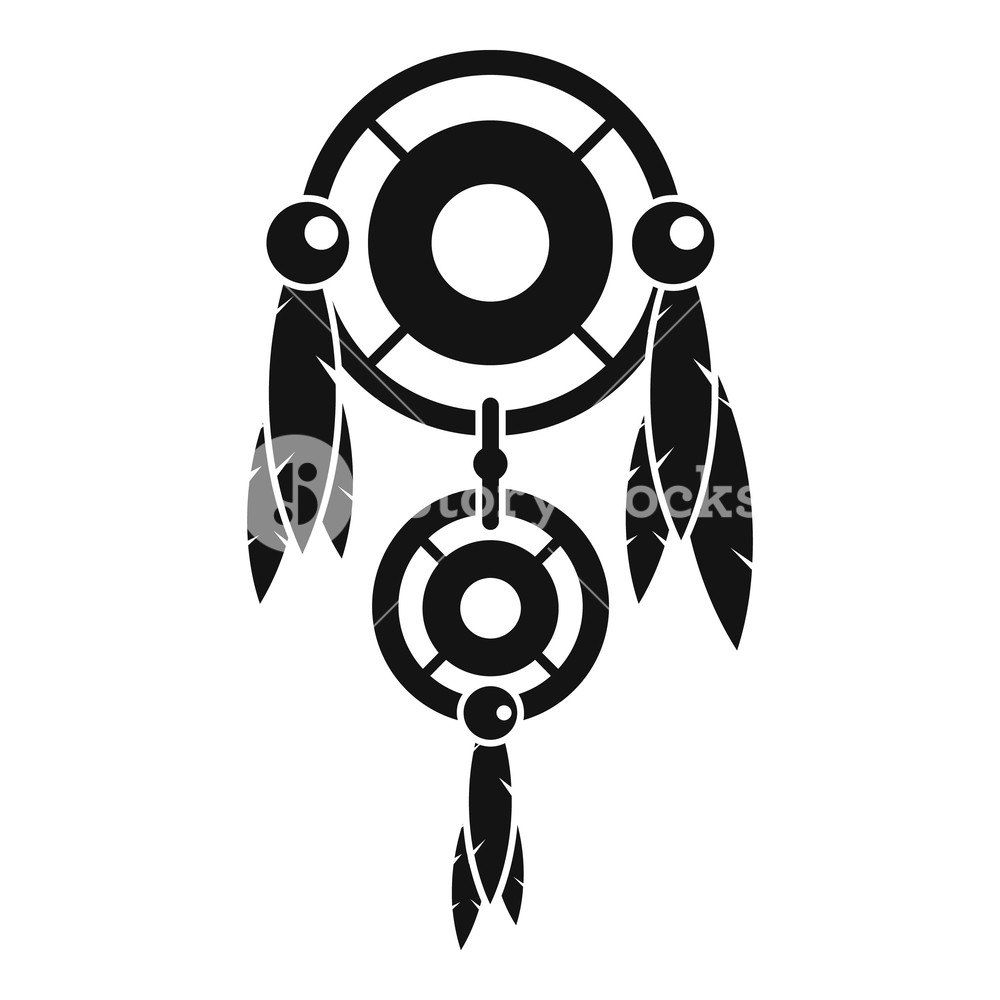 1000x1000 Native American Dreamcatcher Icon Simple Illustration Of Native