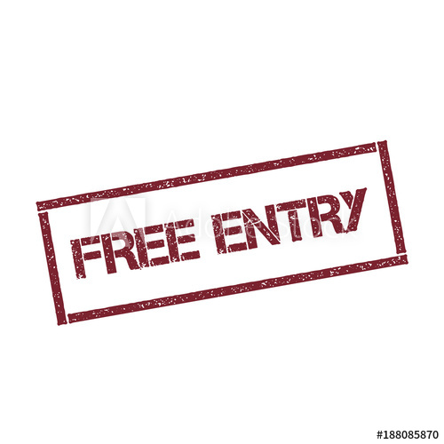 500x500 Free Entry Rectangular St Textured Red Seal With Text Isolated