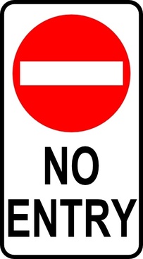 203x368 No Entry Logo Free Vector Download