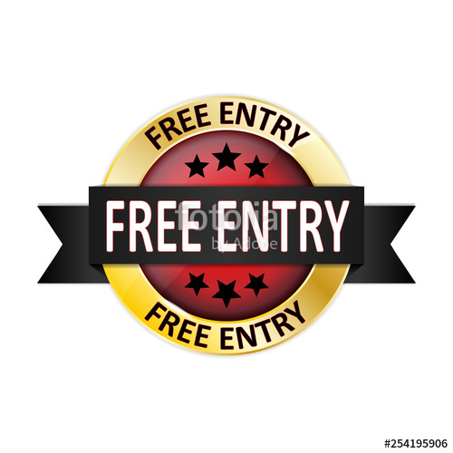 500x500 Free Entry Gold Round Medal Web Seal Stock Image And Royalty Free