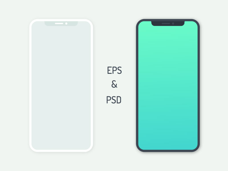 800x600 Free Flat Iphone X Vector