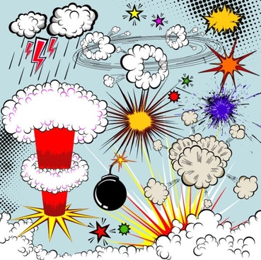 369x368 Explosion Free Vector Download