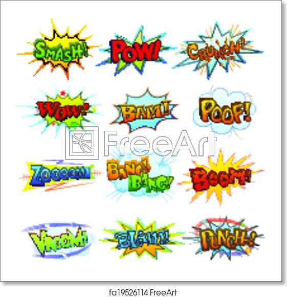 561x581 Free Art Print Of Comic Book Explosion Vector Illustration