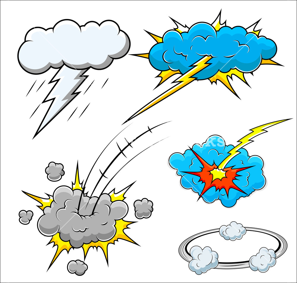 1000x955 Comic Explosion Vector Illustration Royalty Free Stock Image