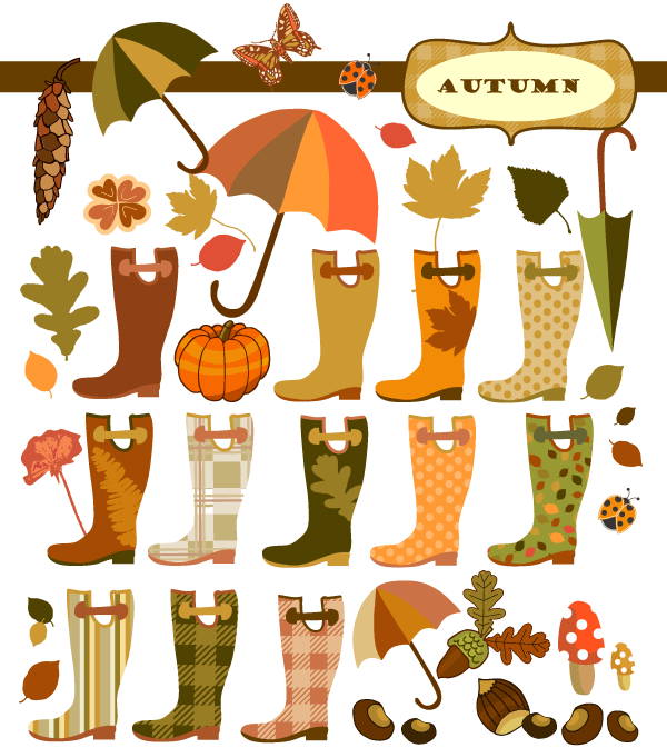 600x673 Free Autumn Vector Elements
