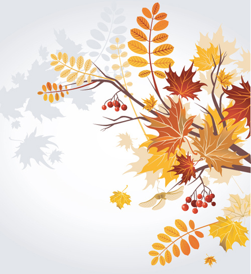 500x546 Set Of Leaf Fall Vector Backgrounds Vector Free Vector