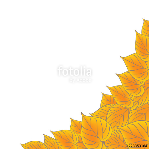 500x500 Yellow Leaves Over White Fall Vector Background Stock Image