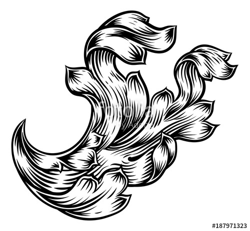 500x463 Scroll Floral Filigree Heraldry Design Stock Image And Royalty