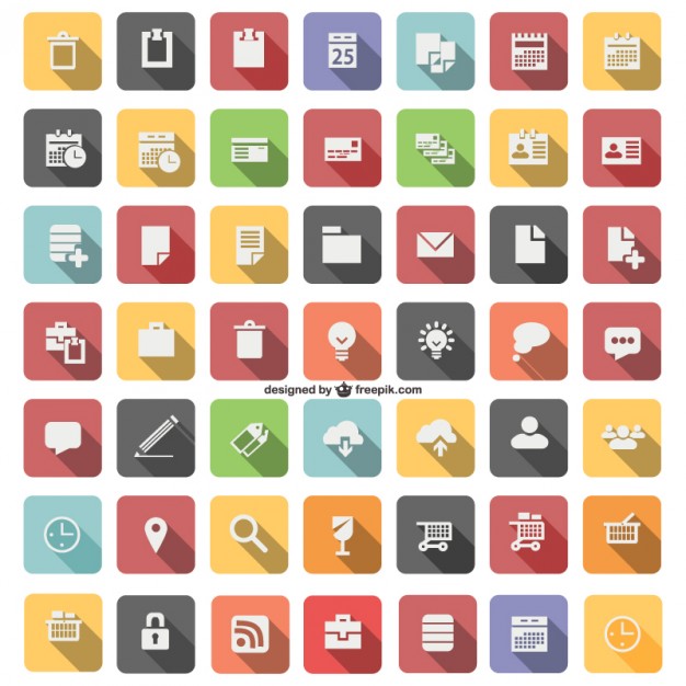 Flat Icon Set Vector Free Download 626x626 Flat Icon Set Vector Free Download