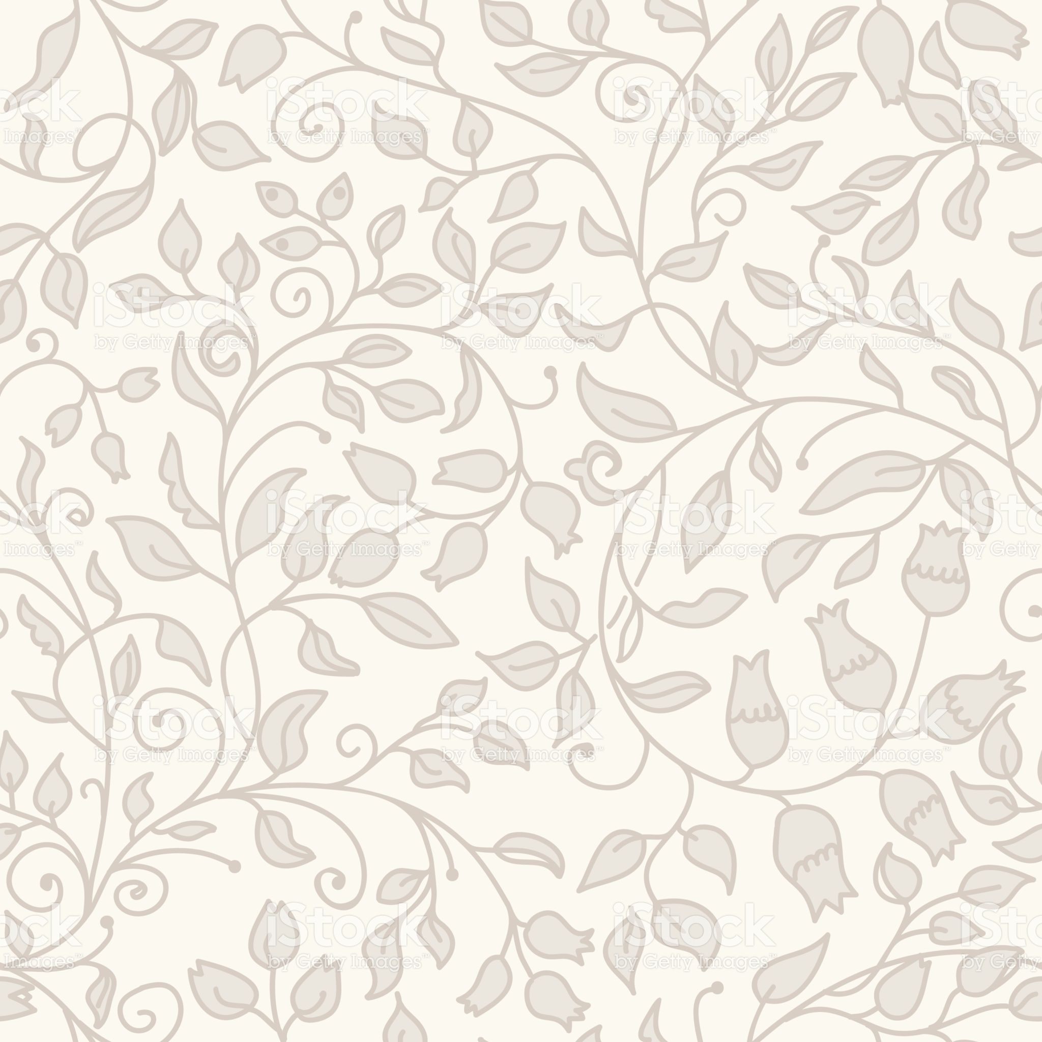 2048x2048 Seamless Floral Pattern In Folk Style With Flowers, Leaves Hand