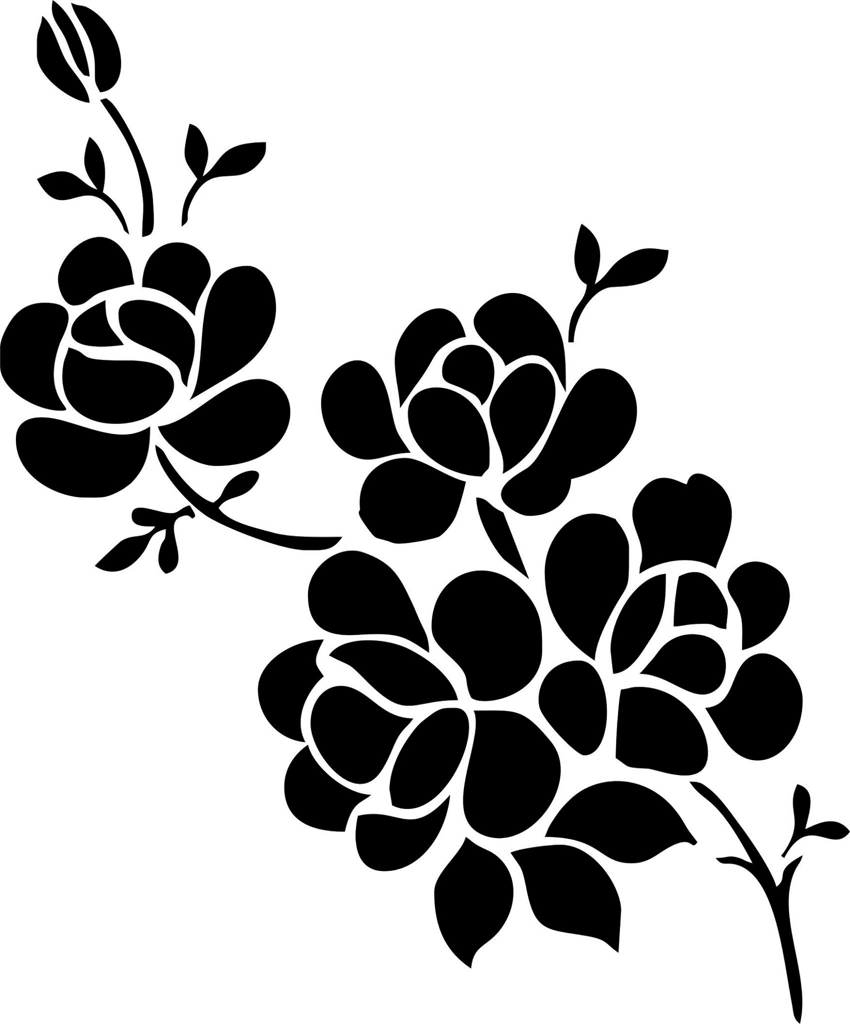 1700x2048 Elegant Black And White Flower Vector Art Image Free Download