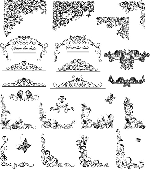 484x549 Floral Ornaments Borders And Corner Vector Free Vector Free