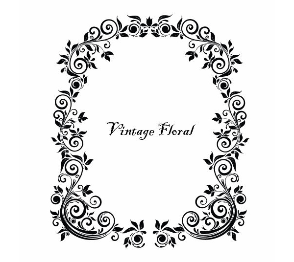 600x536 Massive Collection Of Vintage Vector Graphics Floral Borders