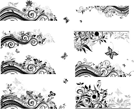 450x368 Vector Floral Border Free Vector Download