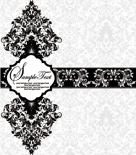 442x504 Vector Of Exquisite Vintage Floral Borders Free Vector