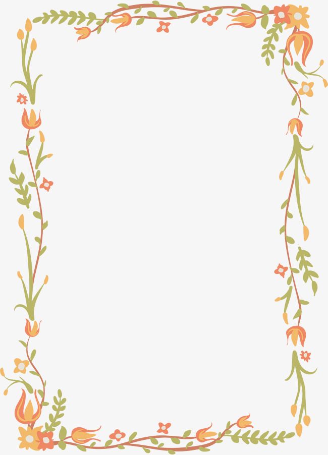 650x902 Exquisite Floral Border, Vector Png, Flower Vine, Border Of Rattan