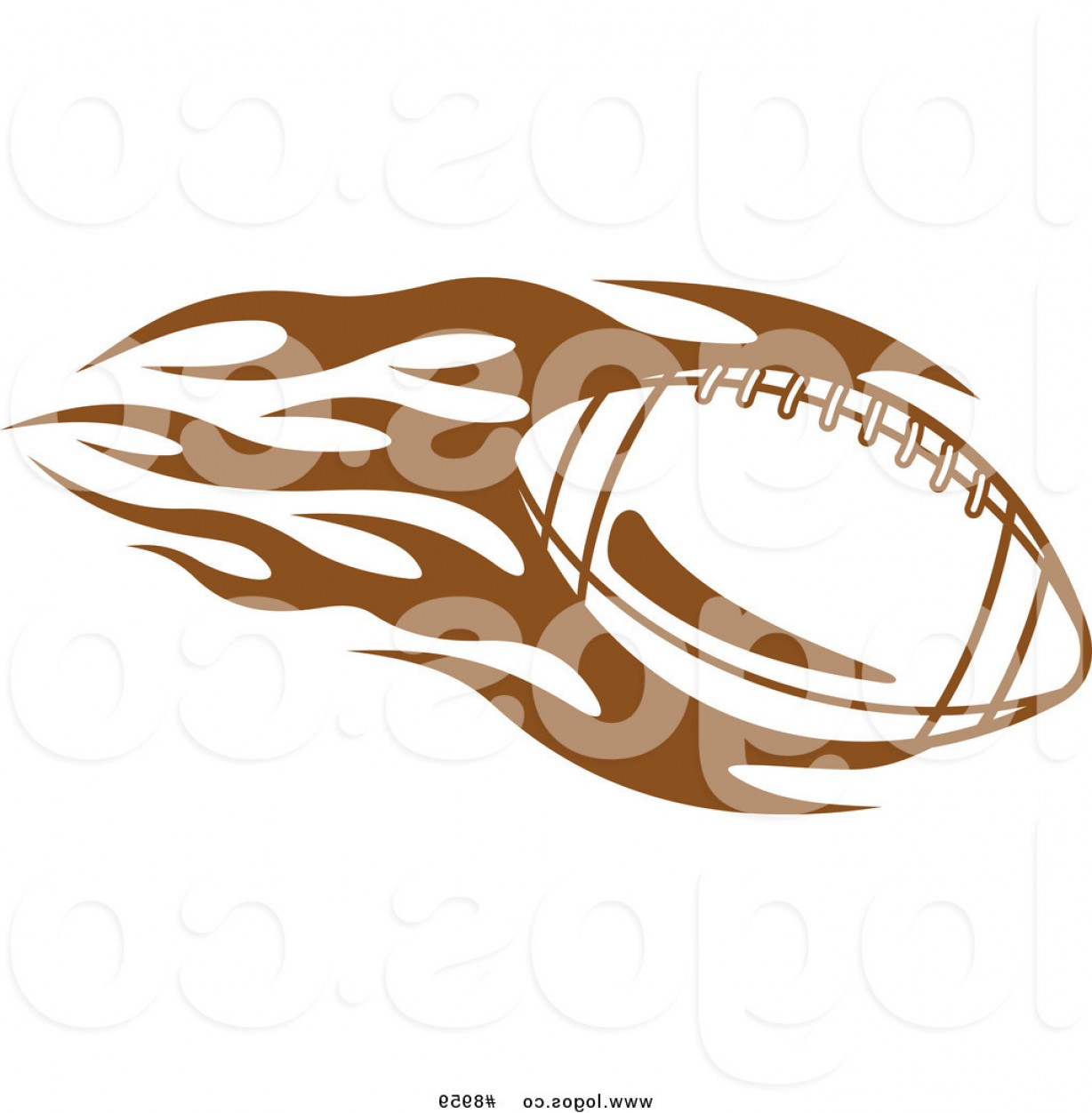 1228x1252 Royalty Free Clip Art Vector Brown American Football Sports Logo