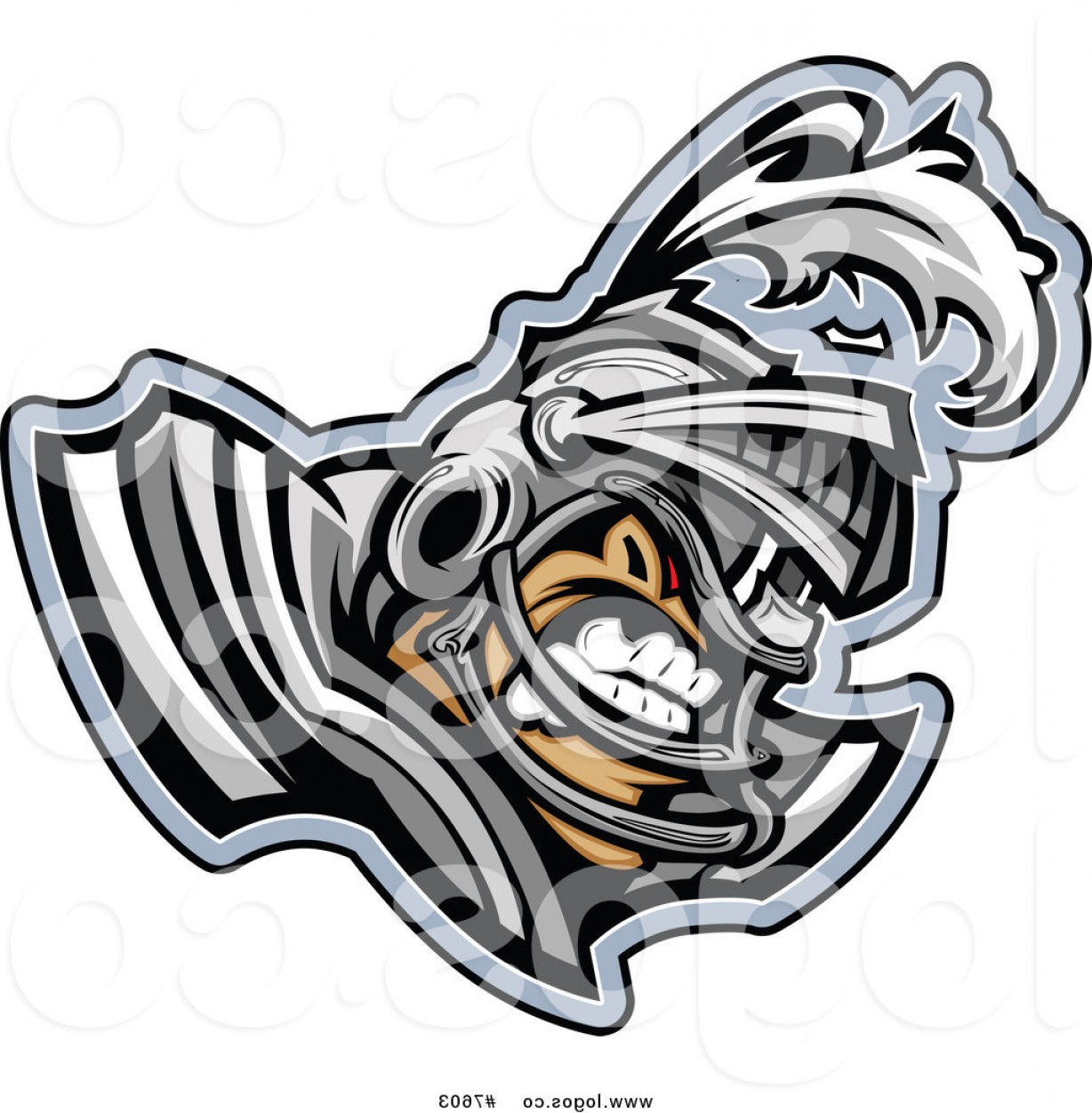 1228x1252 Royalty Free Clip Art Vector Logo Of A Tough Knight Football